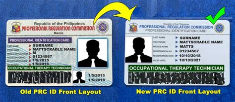 prc id format|PRC ID Old and New Design Comparison with Sample Photo .
